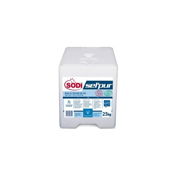 Bloc de Sel SODI SEL’PUR 25 kg – Bovin, Ovin, Caprin