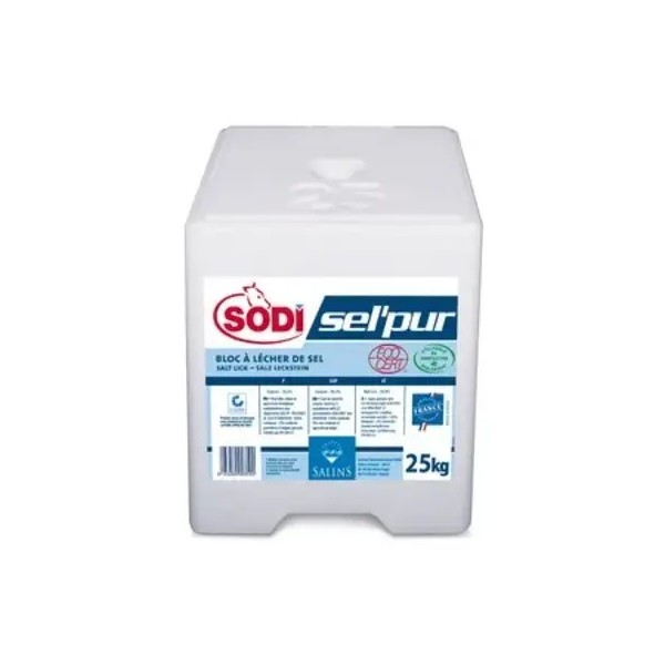 Bloc de Sel SODI SEL’PUR 25 kg – Bovin, Ovin, Caprin