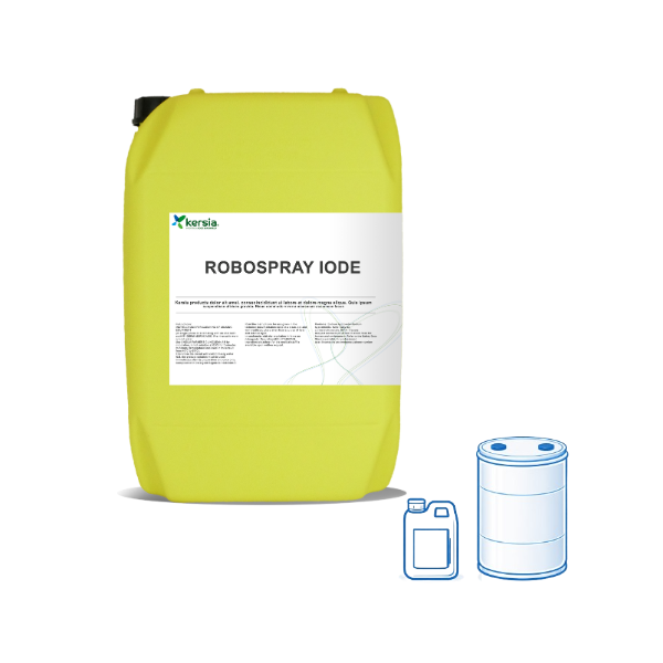 ROBOSPRAY IODE – Désinfectant trayons à l’iode prêt à l’emploi | Hygiène laitière